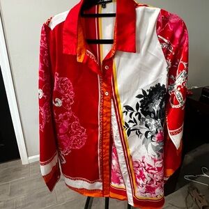 Fashion Nova Bold Red and Yellow Shirt